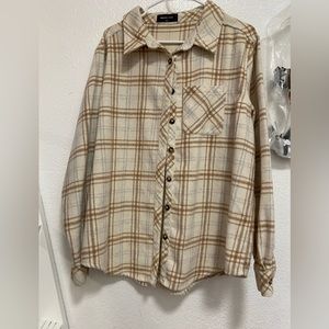 white fox cream flannel
